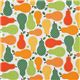 colourful pears fabric orange-green Robert Kaufman 2
