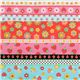 colourful stripes fabric strawberry flowers mushroom 1