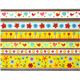 bunter Streifen Flanellstoff V�gel & Blumen Robert Kaufman 3