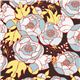 bunter monaluna Bio-Stoff mit Blumen und Bl�ttern 1