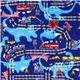 cool double gauze fabric for boys train dinosaur from Japan 1