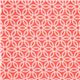 coral red ring pattern cotton sateen fabric Michael Miller - modeS4u