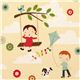 cream Riley Blake children fabric swing kite 1