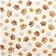 cream Timeless Treasures fabric with funny paw prints 2