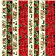 cream designer Christmas fabric poinsettia mistletoe 2