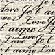 cremefarbener Designer Stoff Liebe Je t'aime love 1