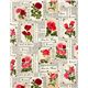 cream designer fabric roses in newspaper 2