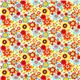 cream designer fabric with colourful flowers 2