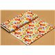cream designer fabric with colourful flowers 3