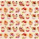 cream dotted Cupcake fabric by Cosmo from Japan 2