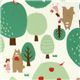 cute Little Red Riding Hood Kokka fabric forrest bear 1