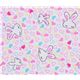 cute Love Bunny Fabric colourful hearts 0.5m 1
