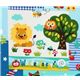 cute Monkey Kitty blue Kokka Fabric from Japan kawaii 1