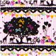 cute animal fabric with deer giraffe bunny tree present 1