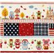 cute animals matryoshka Kokka oxford cloth fabric Japan 1