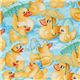 cute bathing duck with umbrella fabric Robert Kaufman 1
