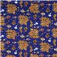 cute blue pirates treasure map Kokka fabric children 2