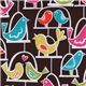 cute brown Michael Miller fabric colourful Bird Swing 1