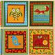 cute colourful animals squares fabric by Robert Kaufman 1