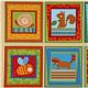 cute colourful animals squares fabric by Robert Kaufman 2