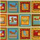 cute colourful animals squares fabric by Robert Kaufman 3