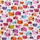 cute colourful sheeps fabric with glitter Kokka Japan 2
