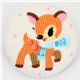 cute deer button white Kokka fabric button 1