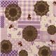 cute deer linen fabric with glitter ornaments 1