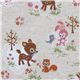 cute deer squirrel bunny Kokka linen fabric 1