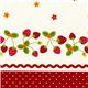 cute fabric with strawberry flowers and dots Kokka 1