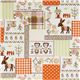 cute farm girls with donkey Japanese fabric Kokka 1