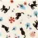 cute gauze fabric little cat flower tree 1