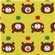 cute glitter bears Japanese fabric Kokka yellow 1
