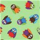 cute green owls fabric What a Hoot USA designer 1