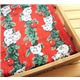 cute kitty christmas fabric pine branches 0.5m 1