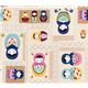 cute matryoshka beige Kokka canvas fabric from Japan 1