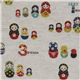 cute matryoshka dolls lino fabric from Kokka Japan 1