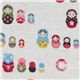 cute matryoshka moppet linen fabric from Kokka Japan 1