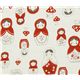cute matryoshka mushroom Kokka gauze fabric from Japan 1