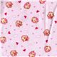 cute monkey fabric hearts kawaii half yard 1