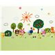 cute park animals green Kokka Fabric from Japan kawaii 1