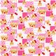 cute patterned fabric Kokka with bear and apple 2