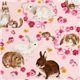 cute rosa Easter bunny fabric flowers chipmunks 1