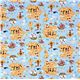 cute pirates treasure map Kokka fabric for children 2