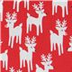 cute red Christmas fabric reindeer Robert Kaufman 1