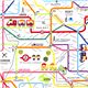 cute subway map children fabric by Kokka Japan 1