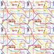 cute subway map children fabric by Kokka Japan 2