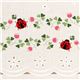 cute white curtain fabric ladybird cloverleaves 5