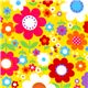 cute yellow flower fabric with bees kawaii 1