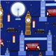 dark blue London fabric with Big Ben Robert Kaufman USA 1